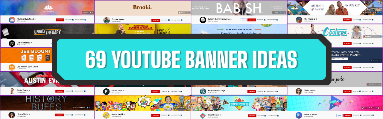 69 Youtube Banner Ideas To Make Your Channel Look Super Awesome Picmaker Blog